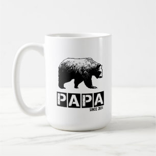 Papa Beer voor Vader 2014, Grunge Zwart Koffiemok