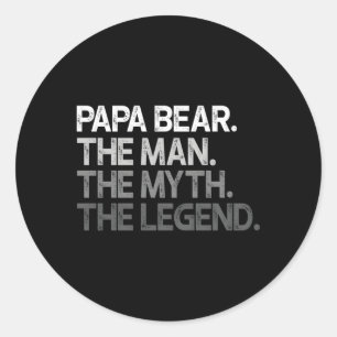 Papa Beer voor vaders de mythische legende Ronde Sticker
