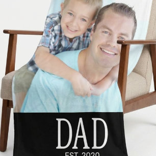 Papa Begon Foto Zwart Fleece Deken
