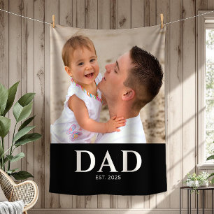 Papa Begon Met Zwarte Moderne Foto Fleece Deken