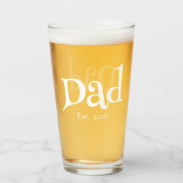 Papa Begon Nieuwe Papa Leuk Tekst Vet Eenvoudig Bi Glas