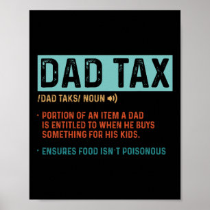 Papa Belasting Definitie Mannen Grappig Vaderdag 1 Poster