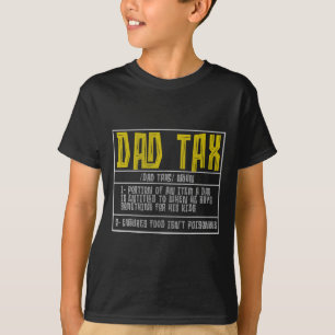 Papa Belasting Definitie Mannen Grappig Vaderdag 1 T-shirt