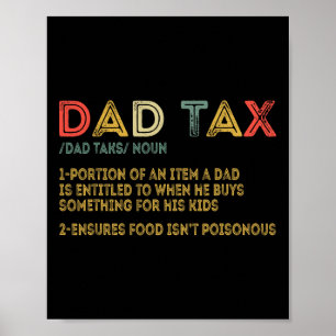 Papa Belasting Definitie Mannen Grappig Vaderdag 2 Poster