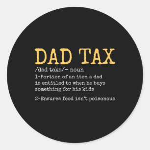  Papa Belasting Definitie Mannen Grappig Vaderdag Ronde Sticker