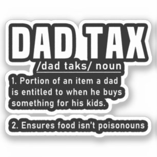 Papa Belasting Definitie Vaderdag Grappige Vader C Sticker