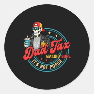 Papa belasting zorgt ervoor dat het niet giftig is ronde sticker