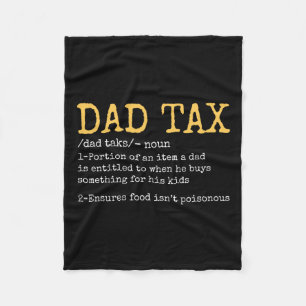 Papa Belastingdefinitie Mannen Funny Vaderdag Retr Fleece Deken