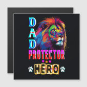Papa Beschermer Held Magnetische Uitnodiging (Voorkant / Achterkant)