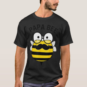 Papa bij grappige bij vader grap schattige snor va t-shirt