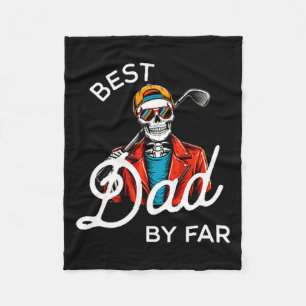 Papa bij par grappige golfshirt papa fleece deken