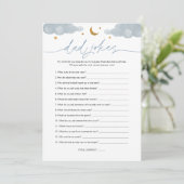 Papa Blagues Twinkle Star Baby shower Carte de jeu (Debout devant)