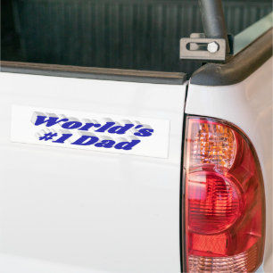Papa blauwe tekstbumpersticker bumpersticker