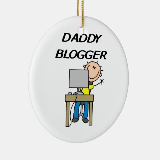 Papa Blogger Keramisch Ornament (Rechts)