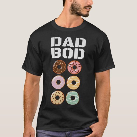 Papa Bod Donut Six Pack Gym T-shirt (Voorkant)