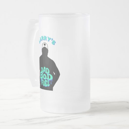 Papa Bod Fuel Grappig Matglas Bierpul (Voorkant links)