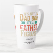Papa Bod Grappig Quote Vaderdag Cadeau Latte Mok (Rechterhoek)
