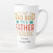 Papa Bod Grappig Quote Vaderdag Cadeau Latte Mok (Rechts)