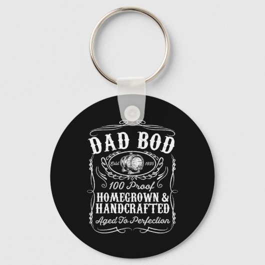 Papa Bod Grappige Whiskey Bourbon Lover Vaders Dag Sleutelhanger (Voorkant)