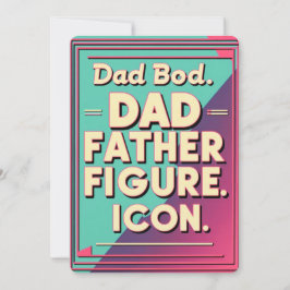 Papa Bod, Vaderfiguur, Icoon. - Vaderdag Kaart