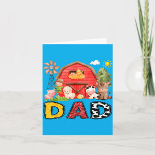 Papa Boerderij Koe Verjaardag Jongen Passend Famil Kaart