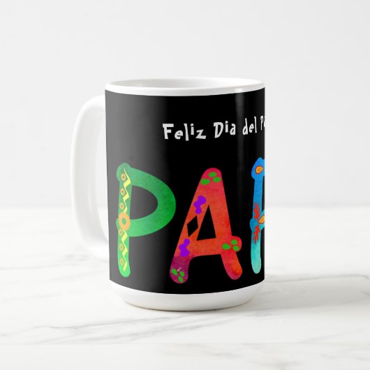 Papá Bold Boho Mug géométrique (Devant gauche)