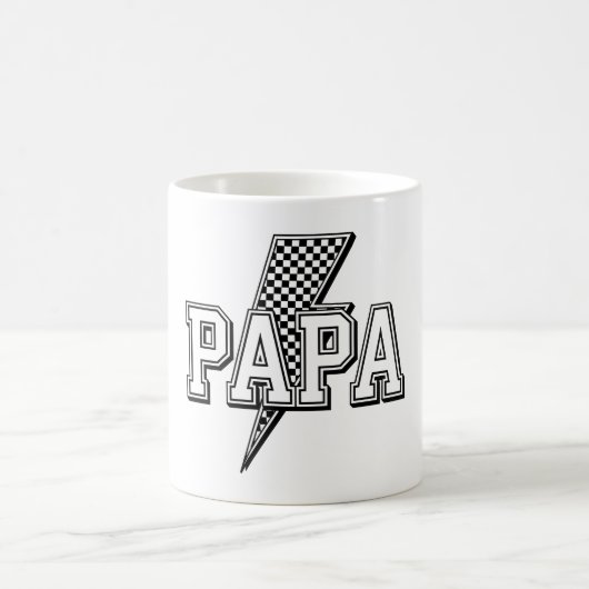 Papa Bold Checkered Lightning Keepsake Mok (Center)