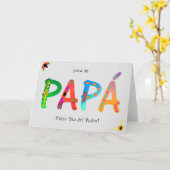 Papá Bold Geometric Boho Father's Day Card Kaart (Gele Bloem)