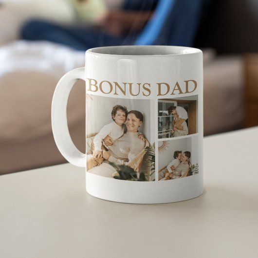Papa Bonus Moderne | Tasse à café avec collage de