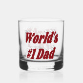 Papa bordeaux halve tekst whisky glas (Achterkant)