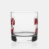 Papa bordeaux halve tekst whisky glas (Links)