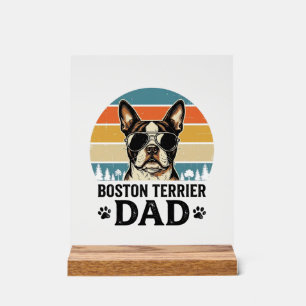 Papa Boston Terrier Conception Vintage Amoureux de