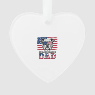 Papa Bouledogue Anglais Patriotique Design de Chem