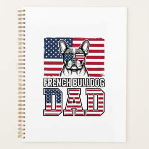 Papa Bouledogue Français Patriote Vintage