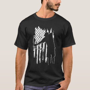 Papa Bowfish Archer American Flag T-shirt