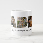 PAPA Brief Fotocollage Vaderdag Extra Grote Beker (Voorkant)