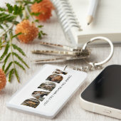 PAPA Brief Fotocollage Vaderdag Sleutelhanger (Voorkant Rechts)