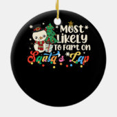 Papa Bug Funny Ladybug Lover Cute Dad Day Keramisch Ornament (Achterkant)