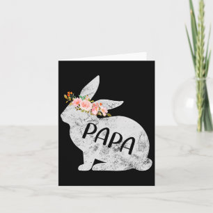 Papa Bunny bijpassende familie bloemige Bunny koni Kaart