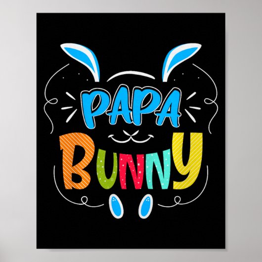 Papa Bunny Premium Tri-blend  Poster (Voorkant)