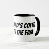 Papa Café Mug Lowkey Café papa porte la mousse (Devant droit)