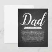 Papa carte d'anniversaire toutes les raisons pour  (Devant / Derrière)