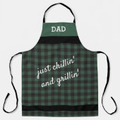 Papa - Chillin' en Grillin' Green Buffalo Pset Schort (Voorkant)