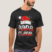 Papa Claus Funny Christmas Lights Pajama Family Ma T-shirt (Voorkant)