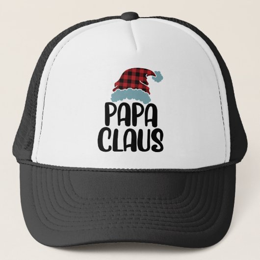 Papa Claus - Funny Matching Kerstpyjama Trucker Pet (Voorkant)