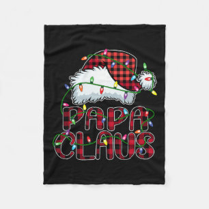 Papa Claus kerstlampjes Pajama familie komt overee Fleece Deken