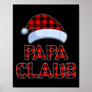 Papa Claus kerstlampjes Pajama familie komt overee Poster