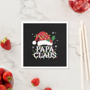 Papa Claus kerstlampjes Pajama familie komt overee Servet