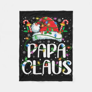 Papa Claus Kerstlichten Pyjama Kerst Familie Mat Fleece Deken