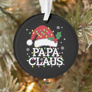 Papa Claus Lumières de Noël Pyjama Famille Assorti